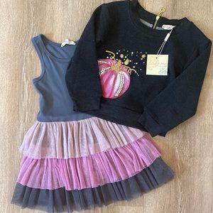 NWT Truly Me tulle layered pumpkin dress